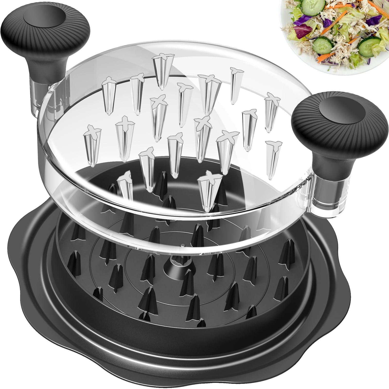 Ukeetap 10-Inch Pro Chicken Shredder top view for fast shredding results