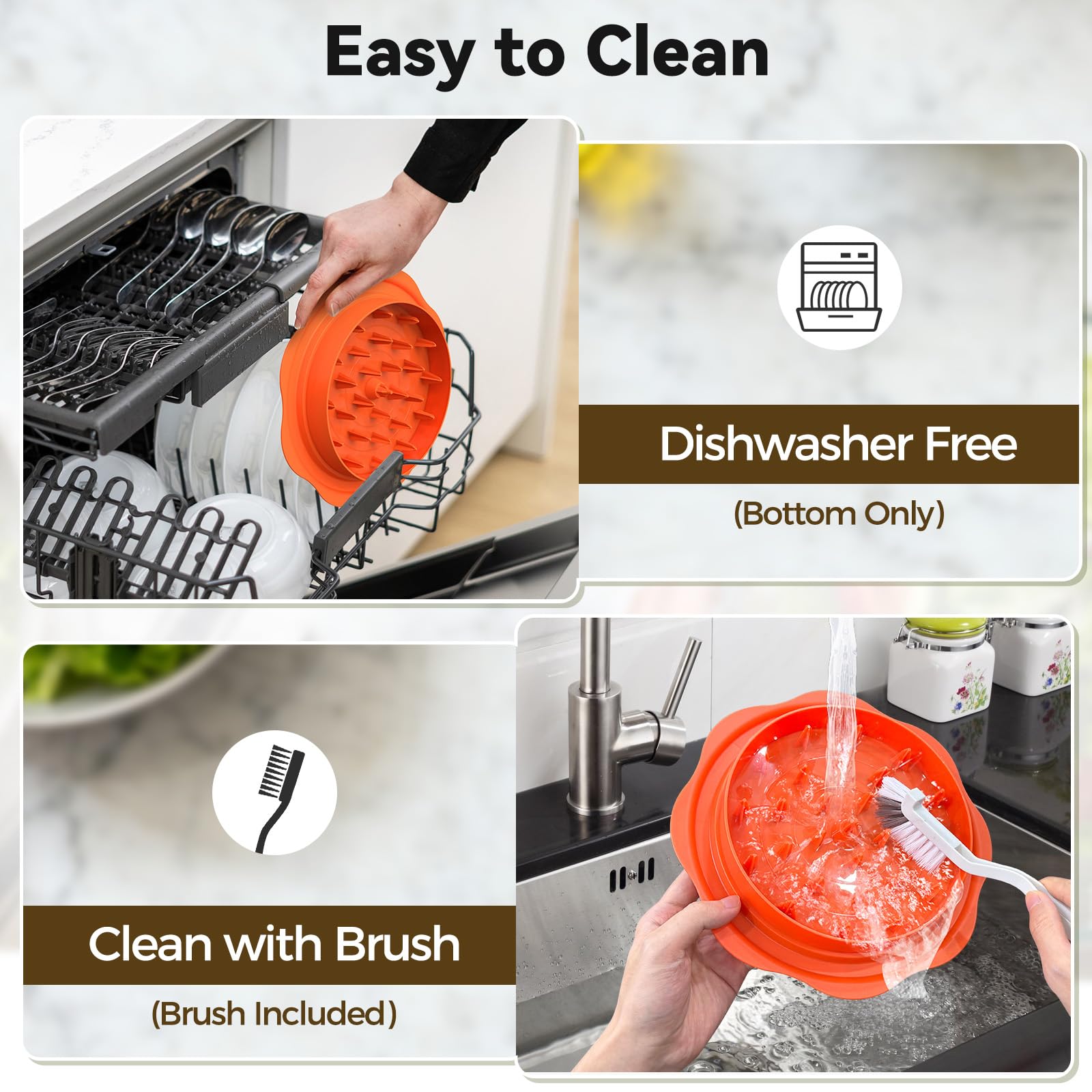 Ukeetap 10-inch Pro shredder dishwasher-safe bottom for easy cleanup after meals.
