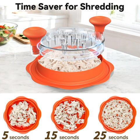 Ukeetap 10-inch Pro shredder ergonomic handle side view for comfortable, controlled use.