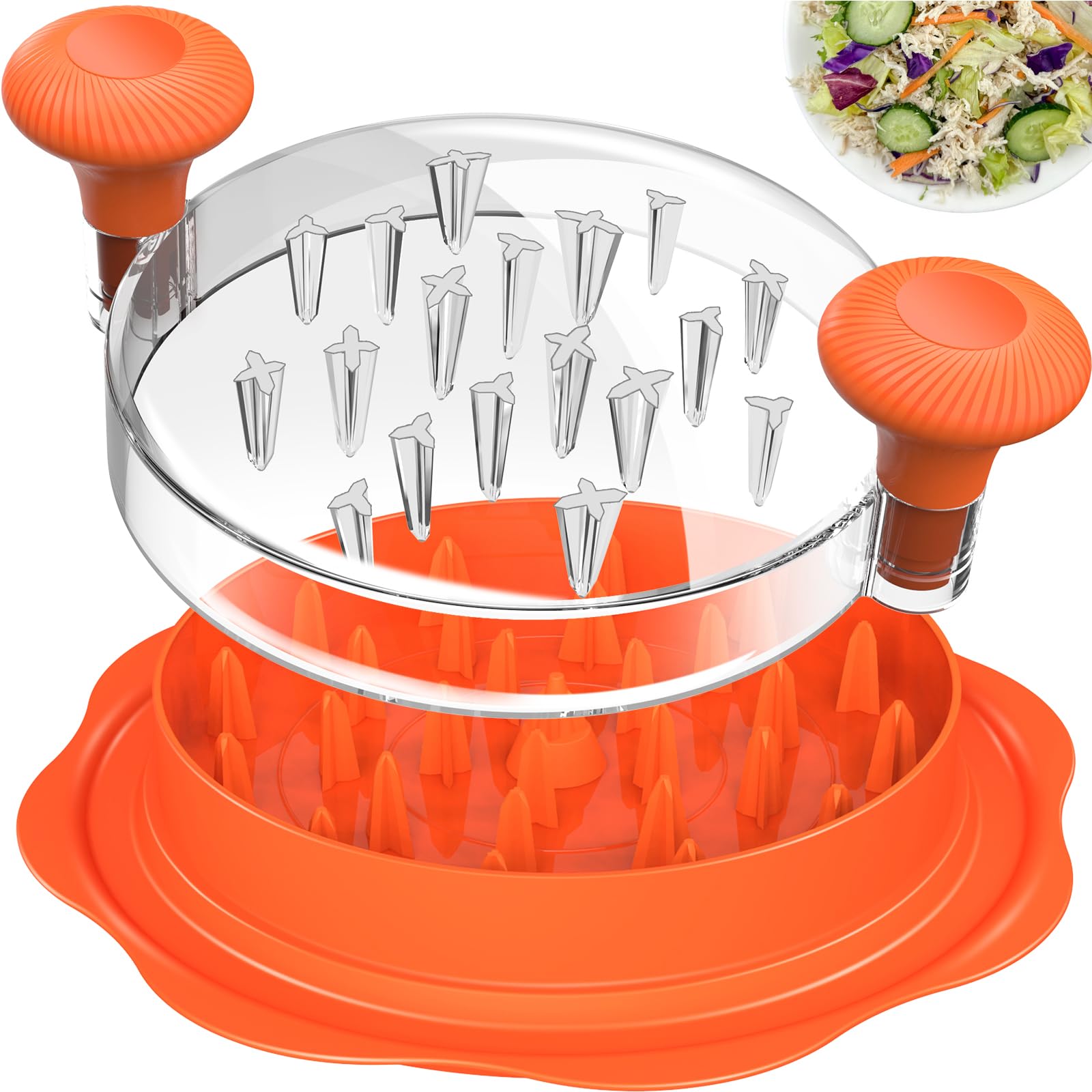 Ukeetap 10-inch Pro shredder top view shows dual-teeth design for fast shredding.