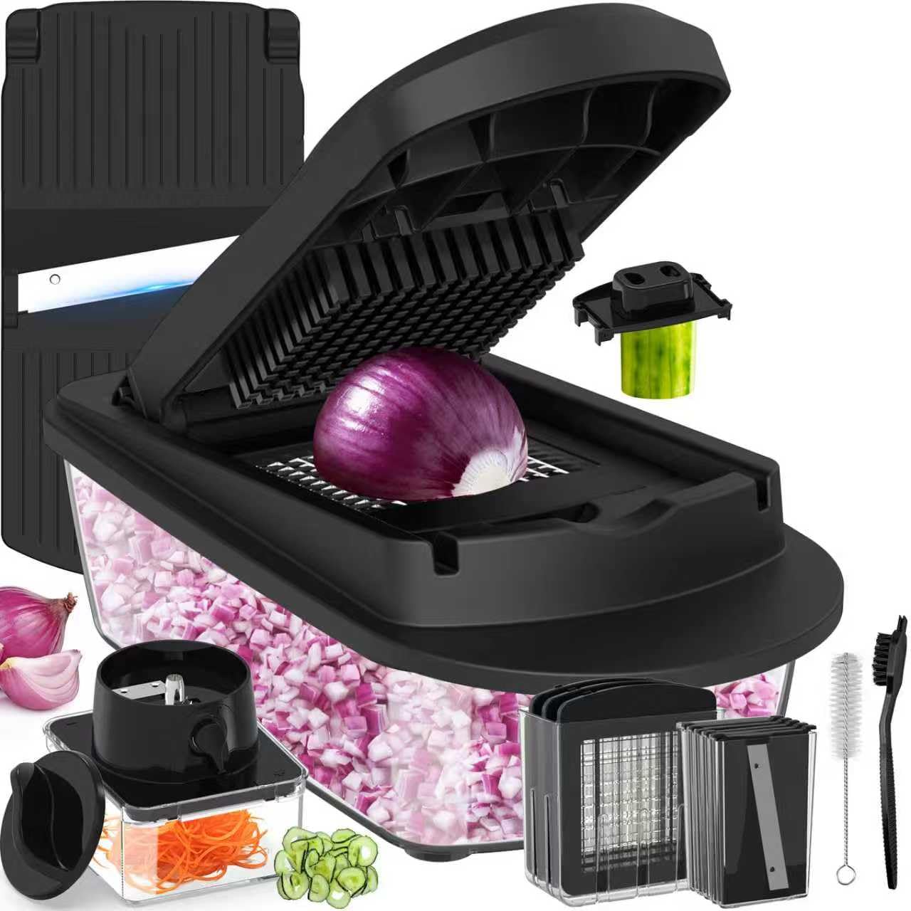 Ukeetap 12-blade chopper assembly for quick prep and organization.