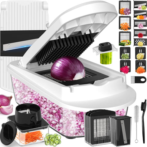 Ukeetap 12-blade chopper assembly for efficient veggie prep