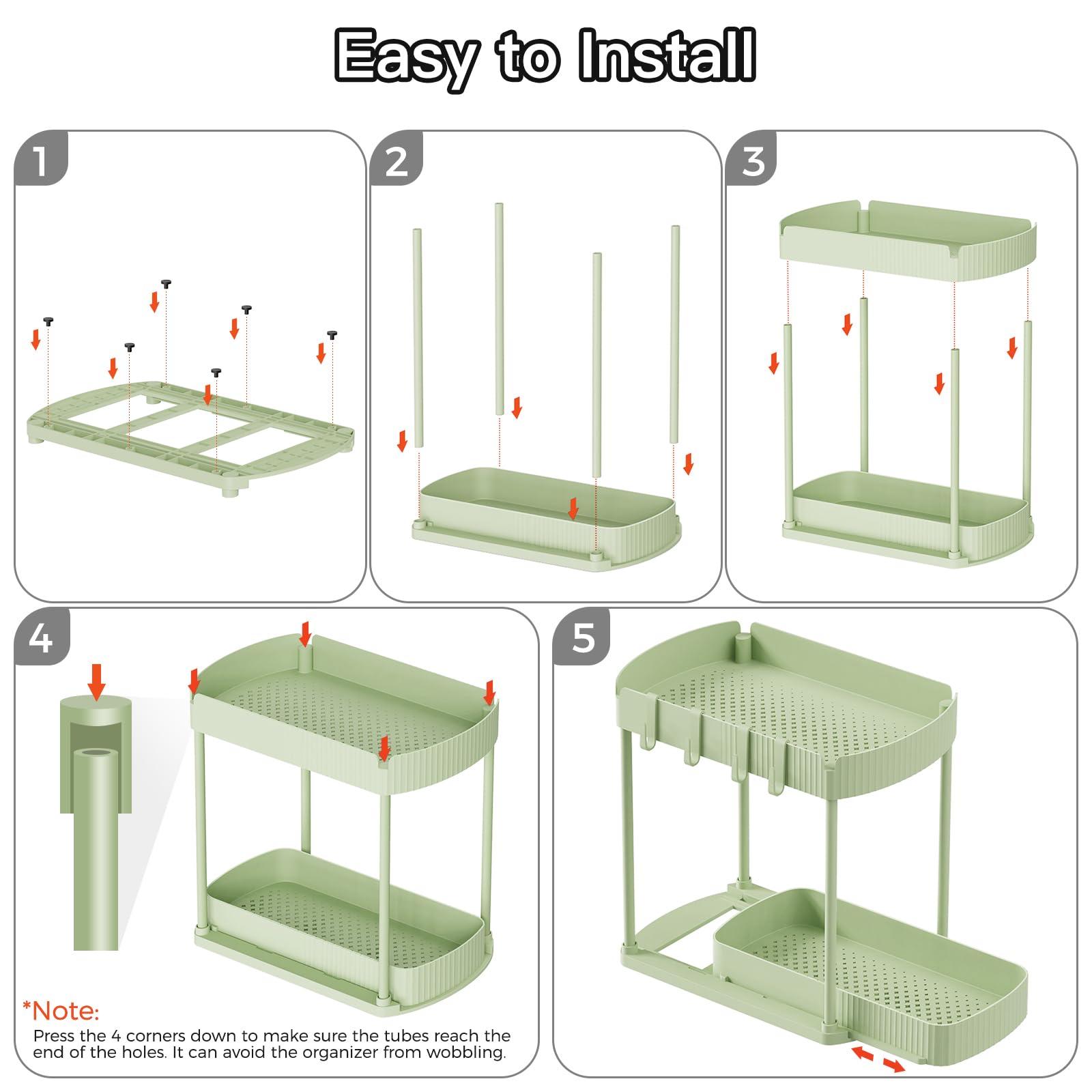 Ukeetap 15x8x14.8 inch organizers fit standard cabinets