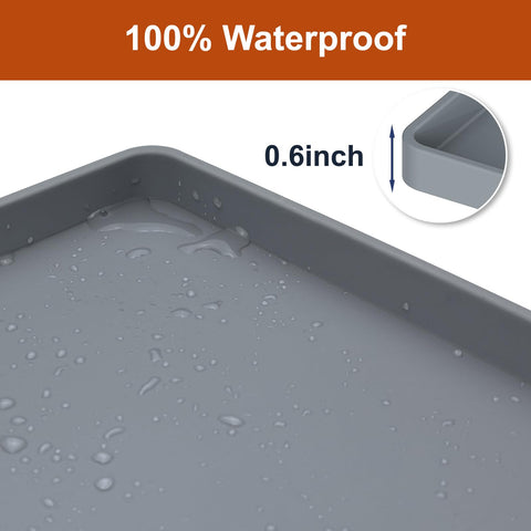 Ukeetap anti-slip silicone mat surface prevents sliding of items.