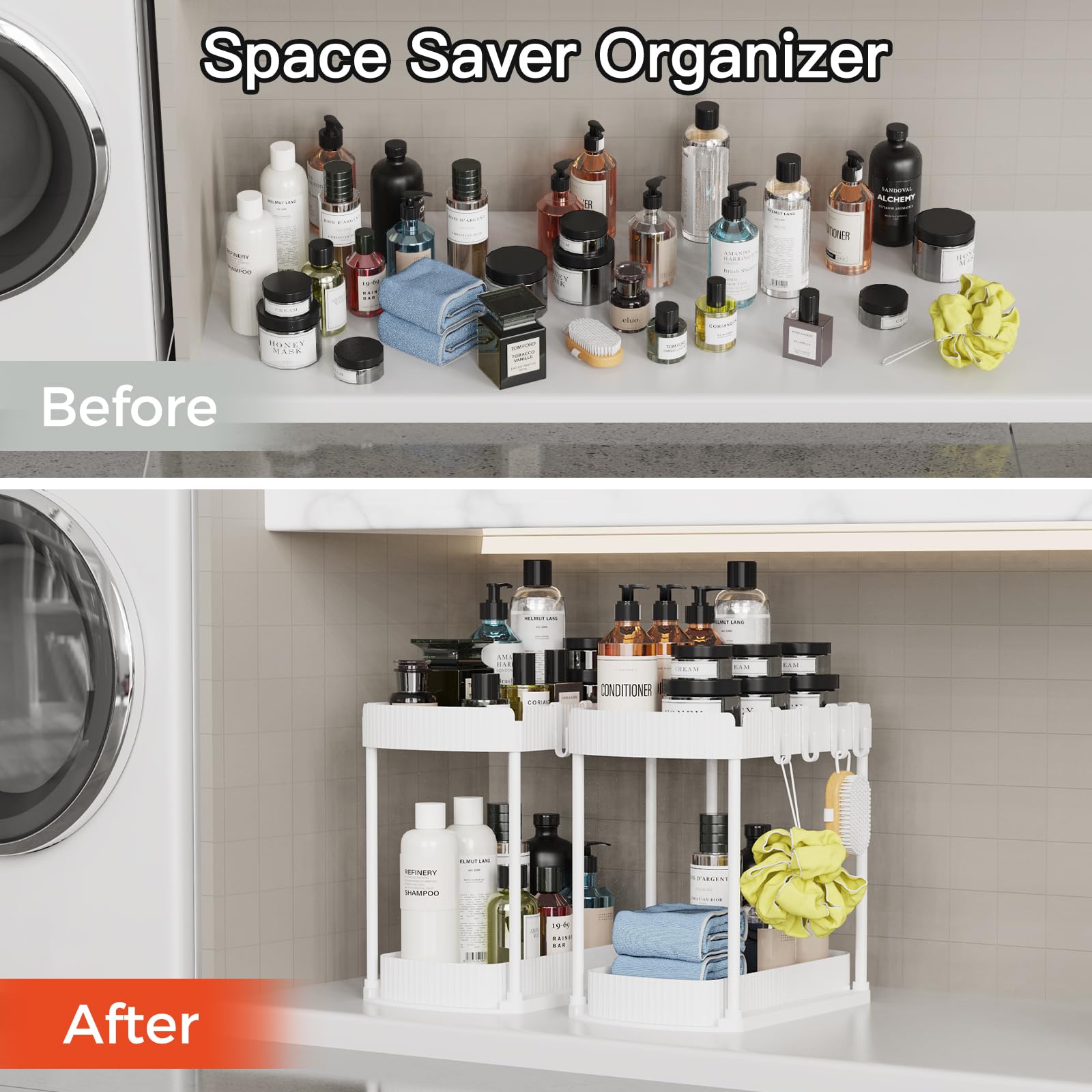 Ukeetap easy-to-install, tool-free setup for quick organization.