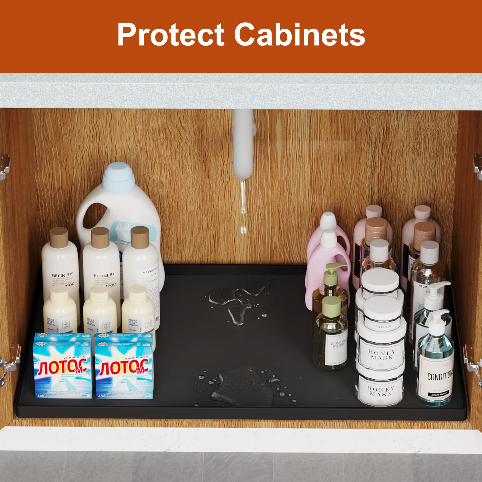 Ukeetap multi-purpose mat for kitchen, bathroom, and storage needs.