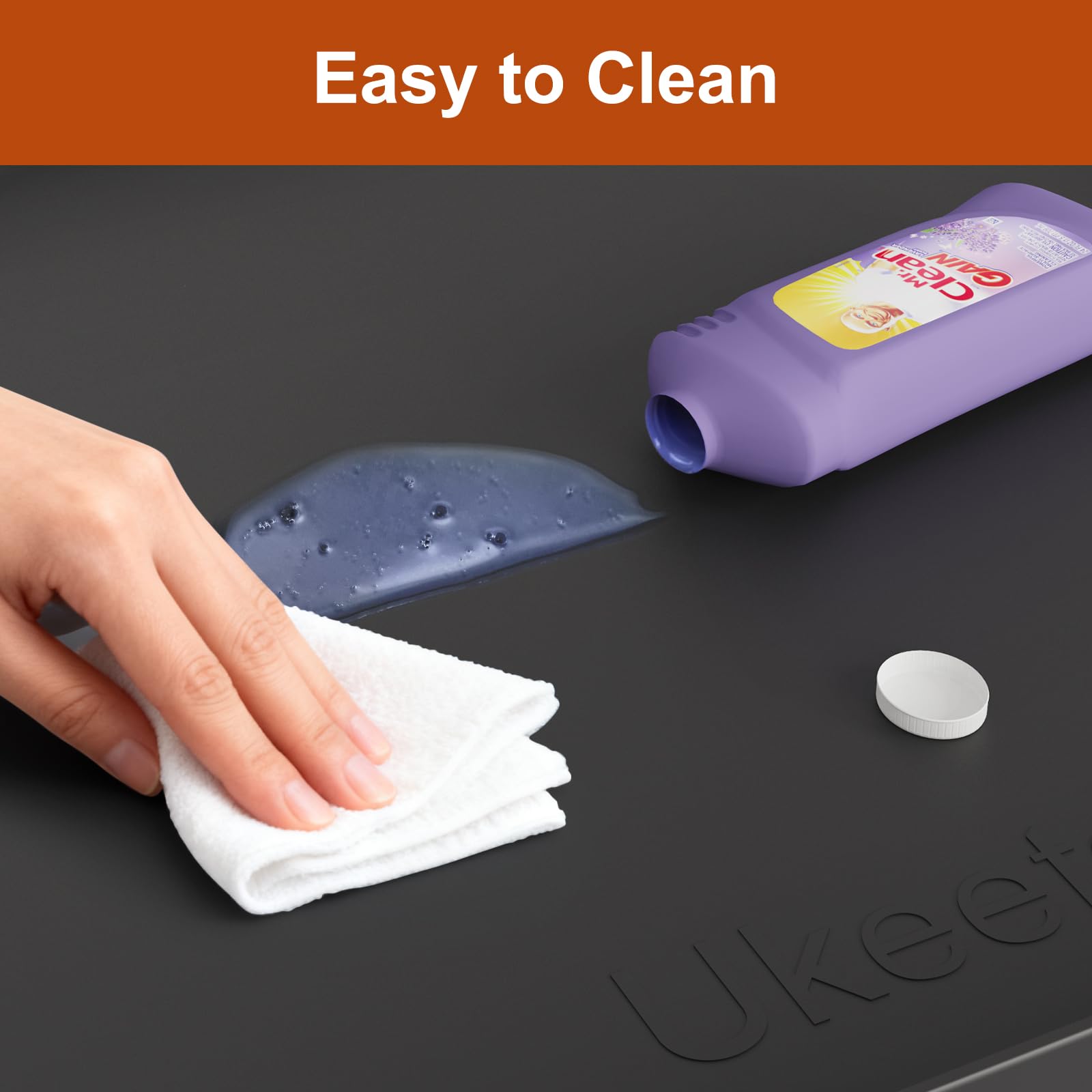 Ukeetap pet feeding mat keeps bowls in place and spills contained