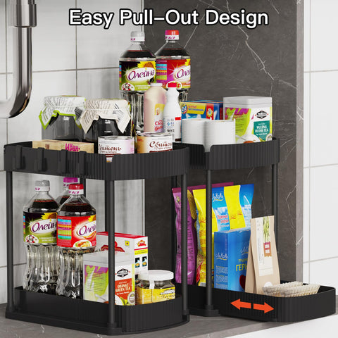 Ukeetap sturdy thick plastic with metal frame supports heavier items.