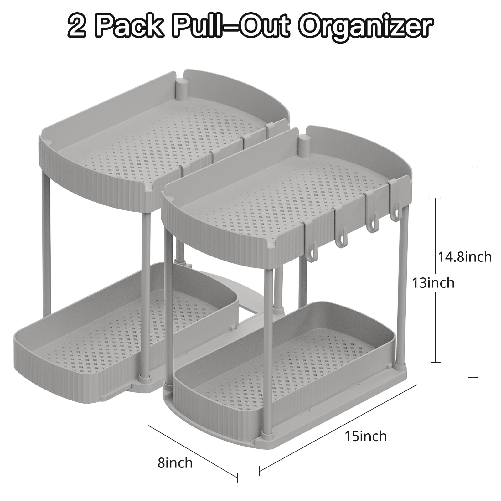 Ukeetap under-cabinet organizer grey helps declutter spaces.
