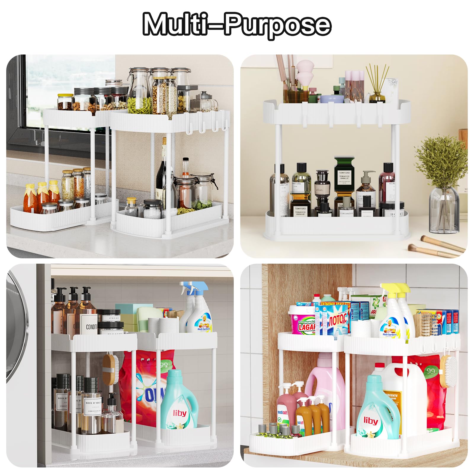 Ukeetap under cabinet storage solution for kitchen and bathroom.