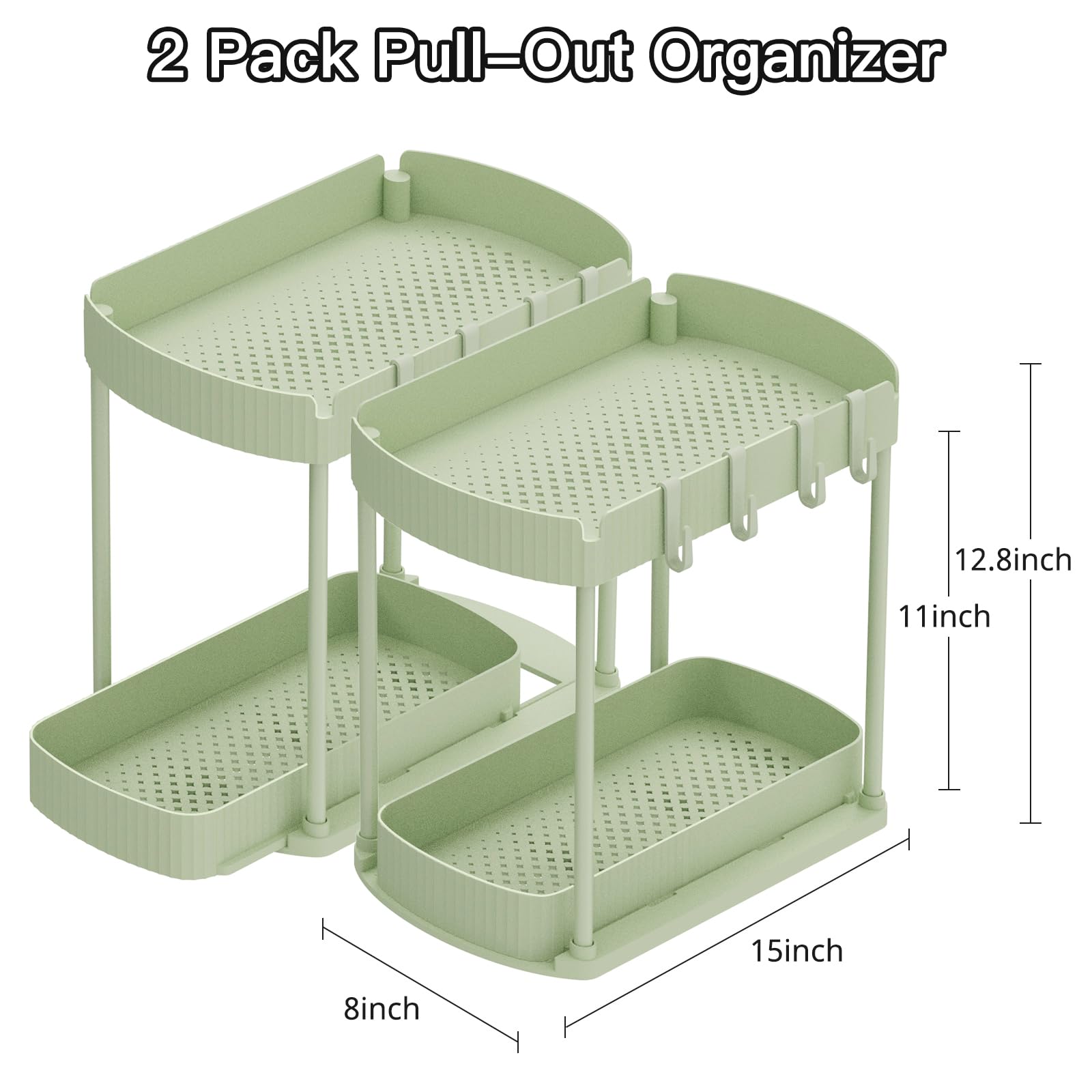 Ukeetap under-sink organizer bottom drawer design enables easy reach for essentials