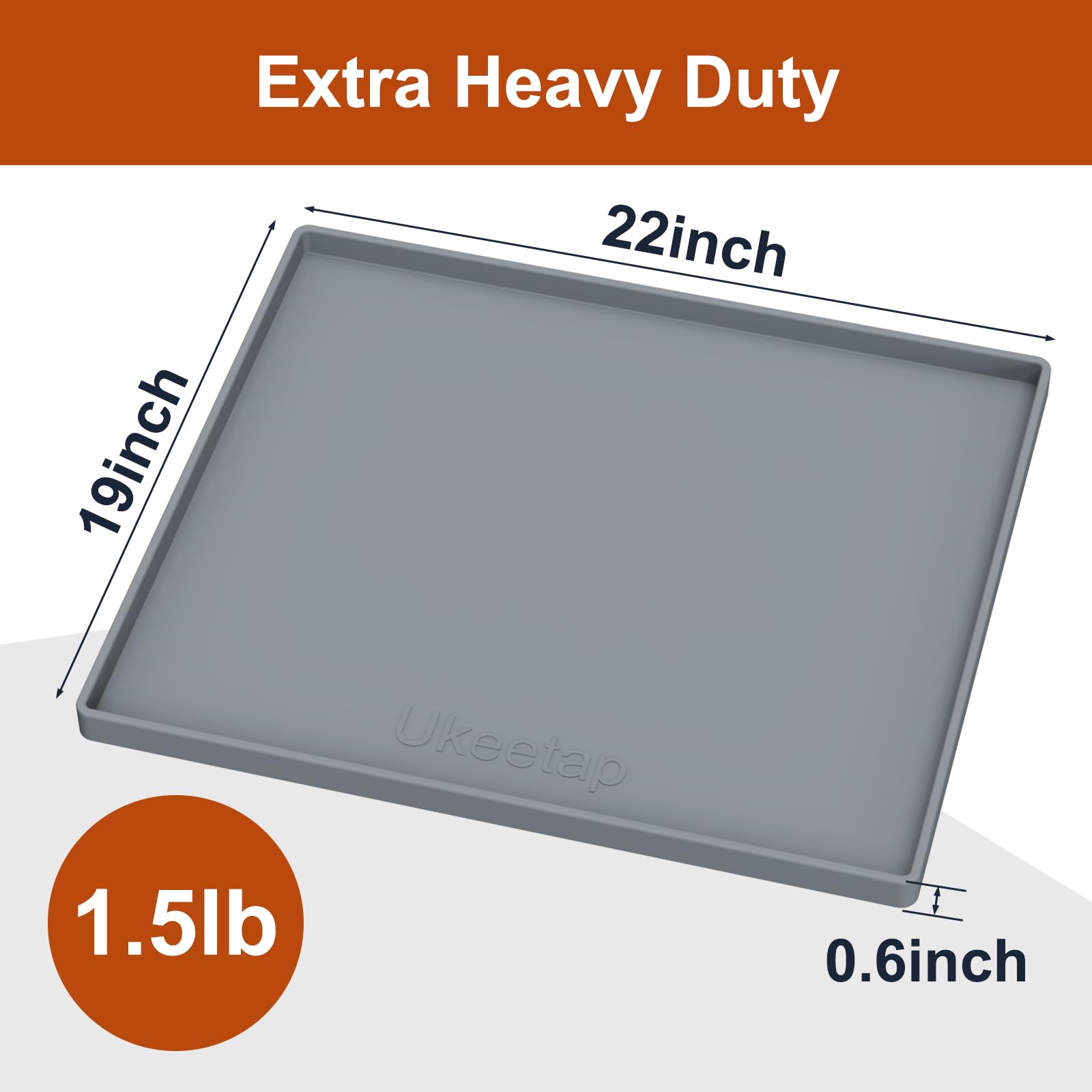 Ukeetap waterproof under-sink silicone mat keeps cabinets dry.