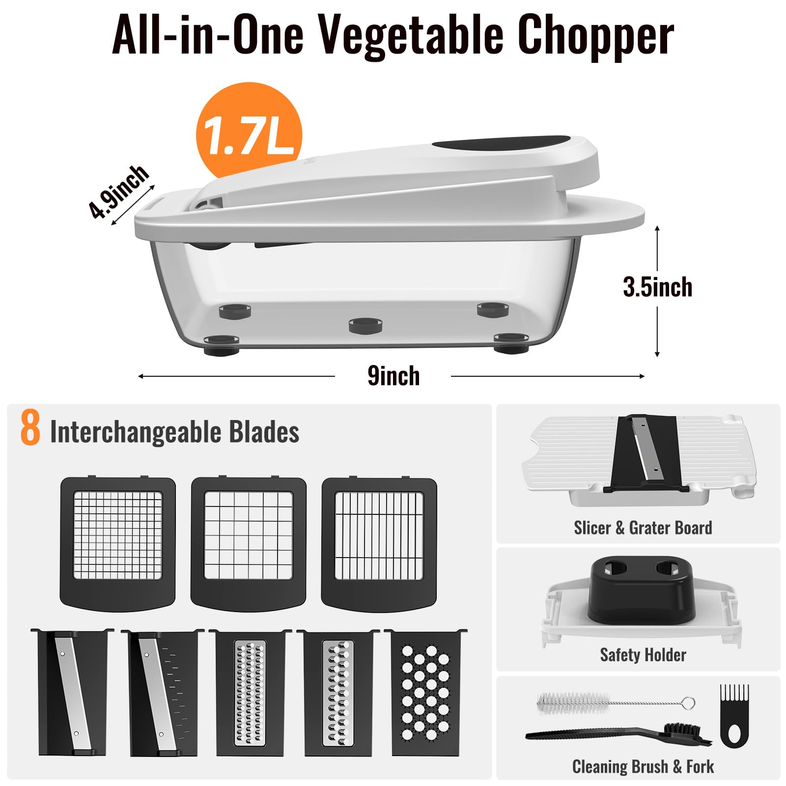 Ukeetap chopper on stable base for safe slicing.