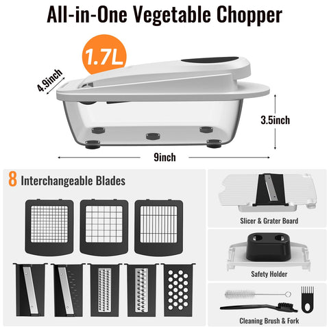 Ukeetap chopper on stable base for safe slicing.