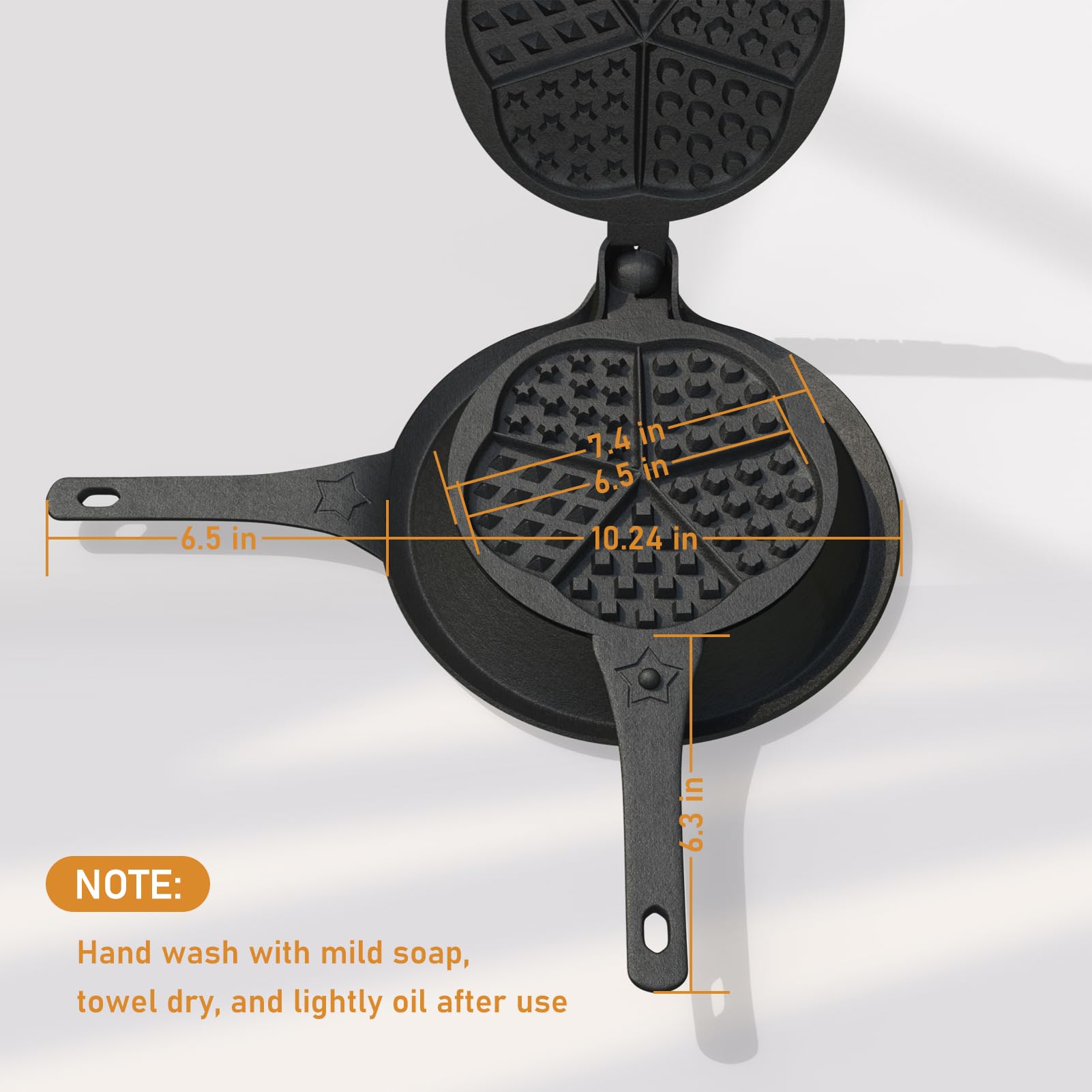 UKENEM pre-seasoned non-stick surface aids release and cleanup