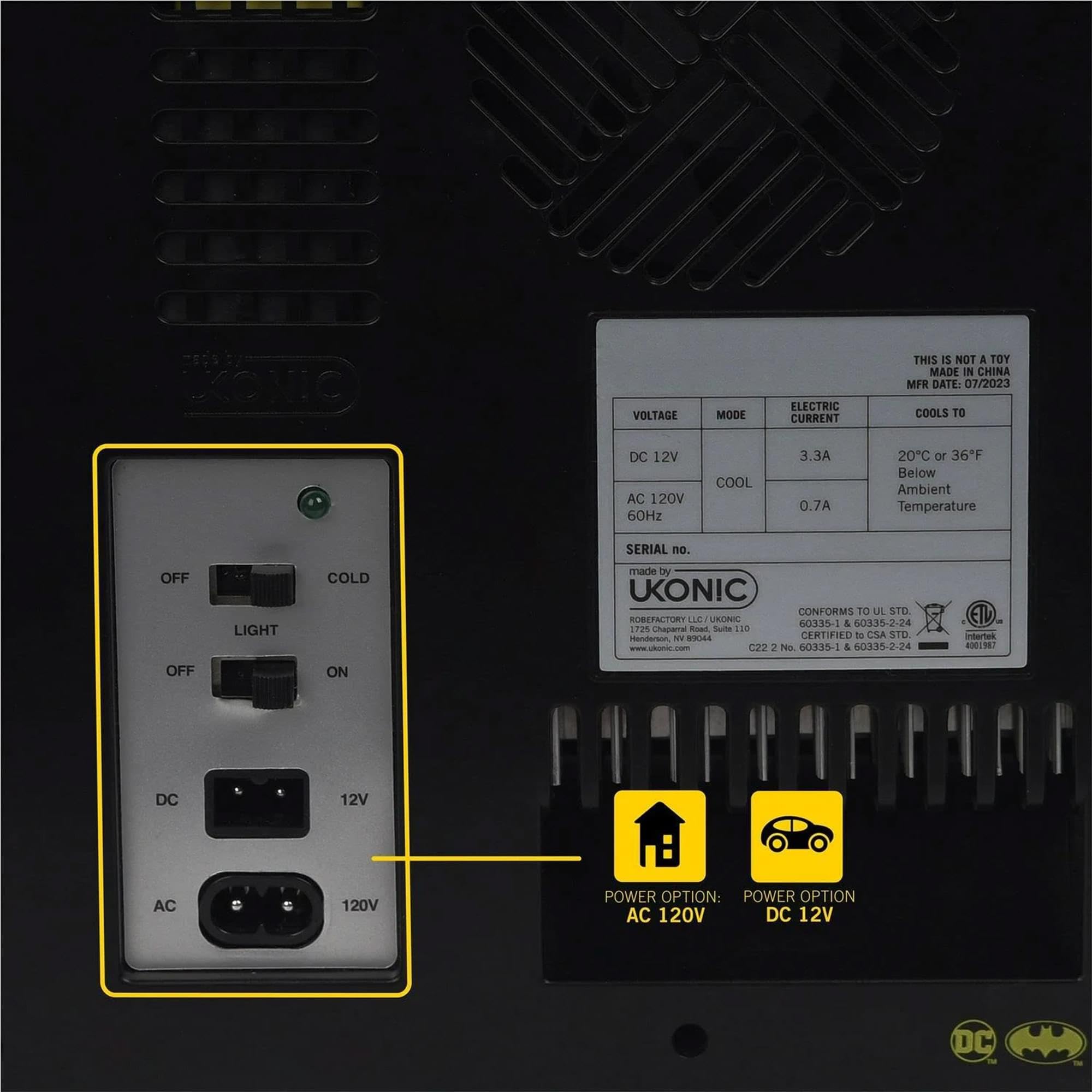 Ukonic retro gold and black styling enhances any room.