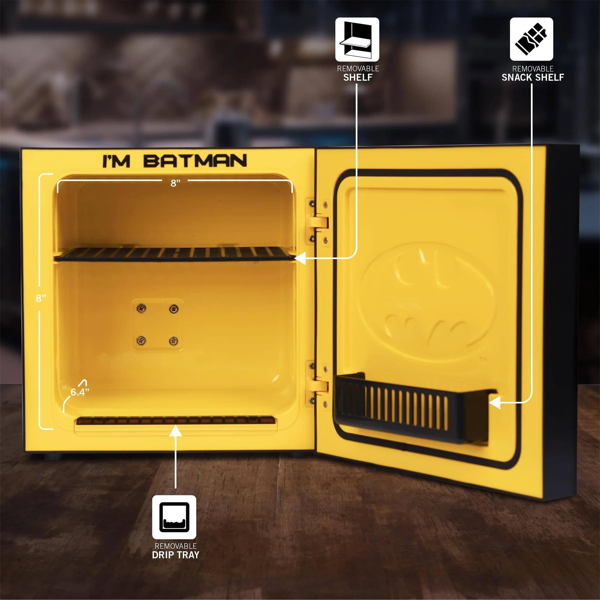 Ukonic DC Comics cooler interior shows compact, organized storage.