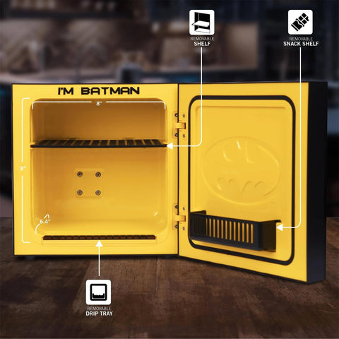 Ukonic DC Comics cooler interior shows compact, organized storage.