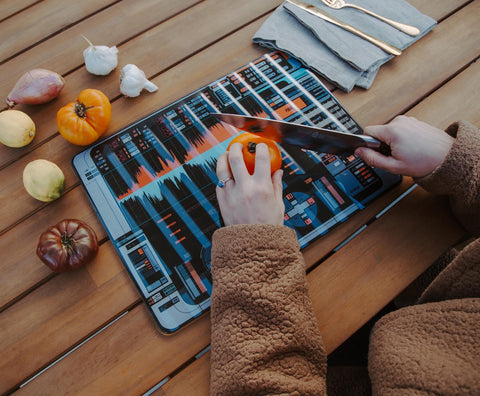 Ukonic charcuterie-serving LCARS board elevates party spreads and appetizers.