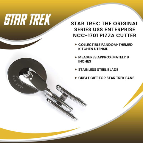 Ukonic Star Trek pizza cutter suited for themed dinners and daily use.