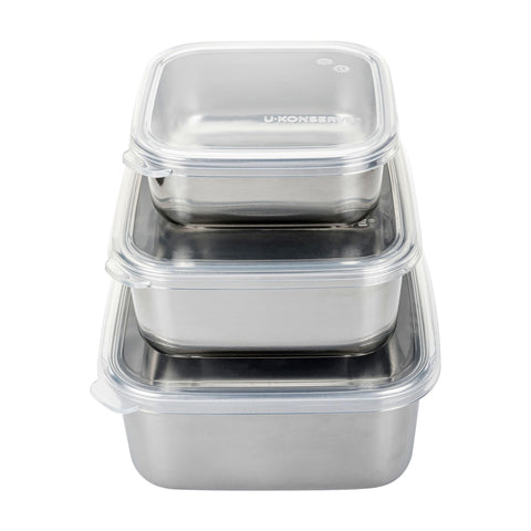 U Konserve 15oz nested stainless lunch container for portions.