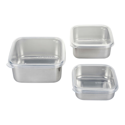 U Konserve 30oz nested stainless lunch container for meals.