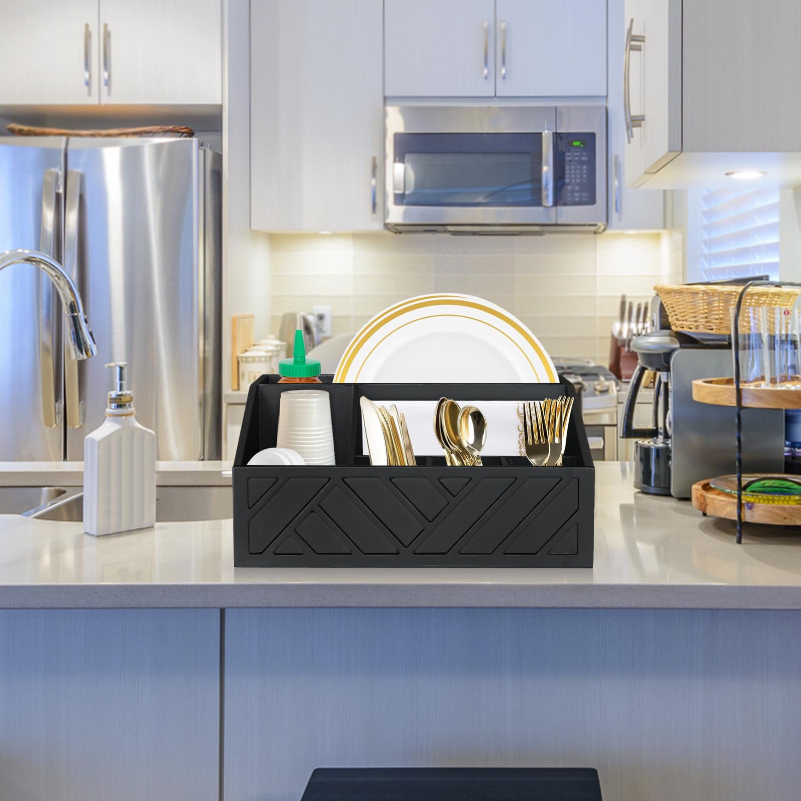 Ukonvi countertop non-slip mats keep the caddy steady