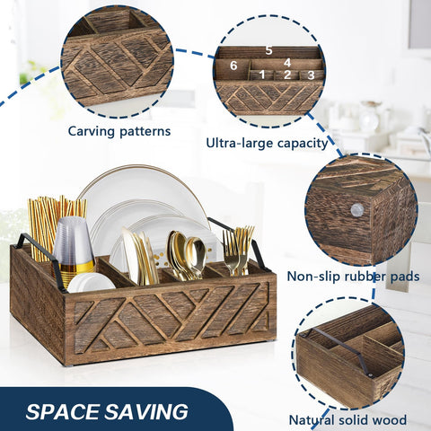 Ukonvi included non-slip mats stabilize the caddy on surfaces.