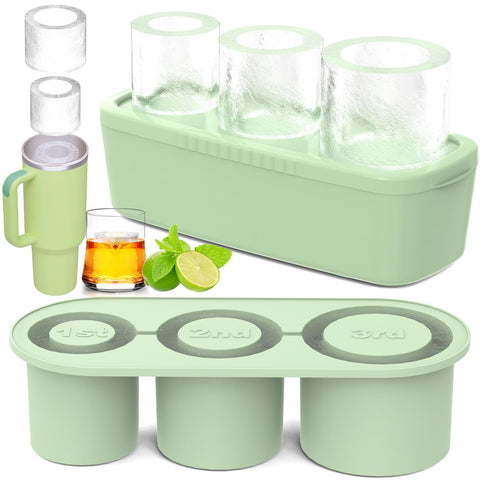 Ukulork Ice Cube Tray for 40oz tumblers with three large ice cylinders for extended chill.