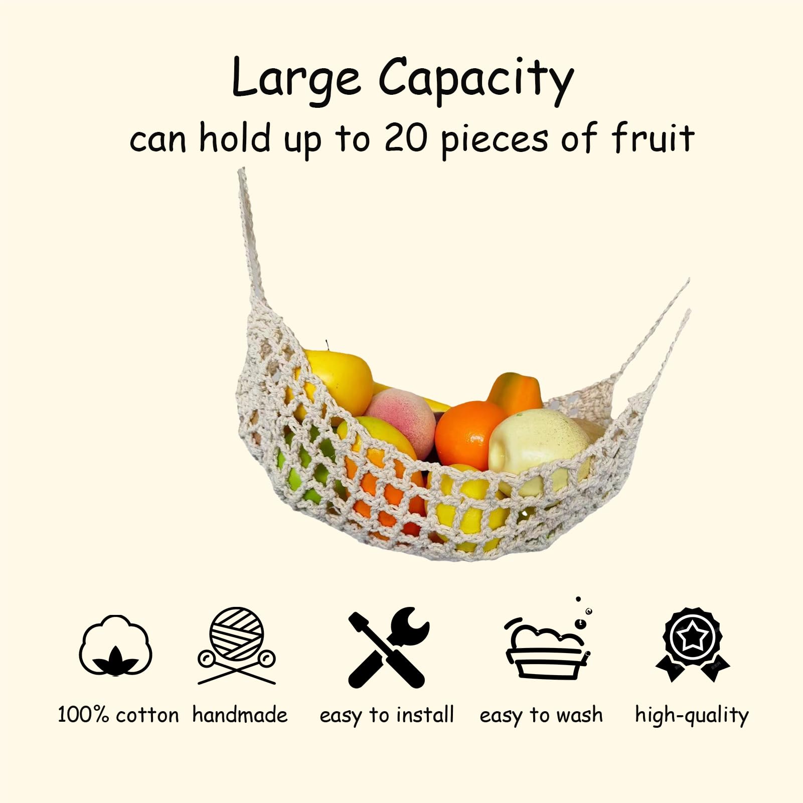 UlifeBetter fruit hanger with S hooks allows easy height and depth adjustment.