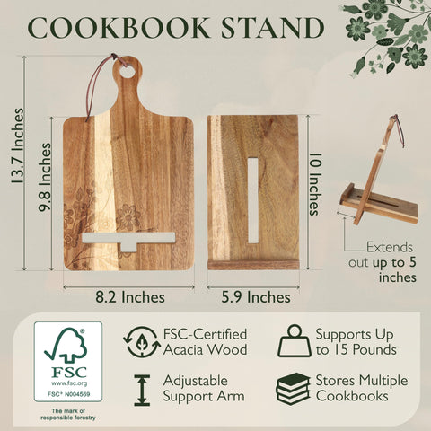 ULLAHOLM stand with cable slot keeps devices charging during cooking