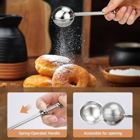 Ullnosoo handheld flour sifter designed for one-handed use.