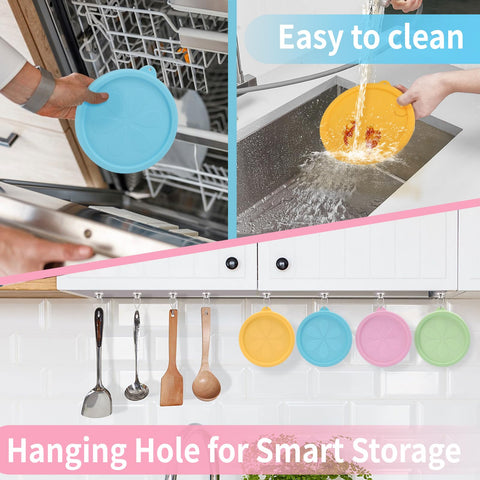 Ullnosoo Pyrex lid set features hanging holes to save cabinet space.