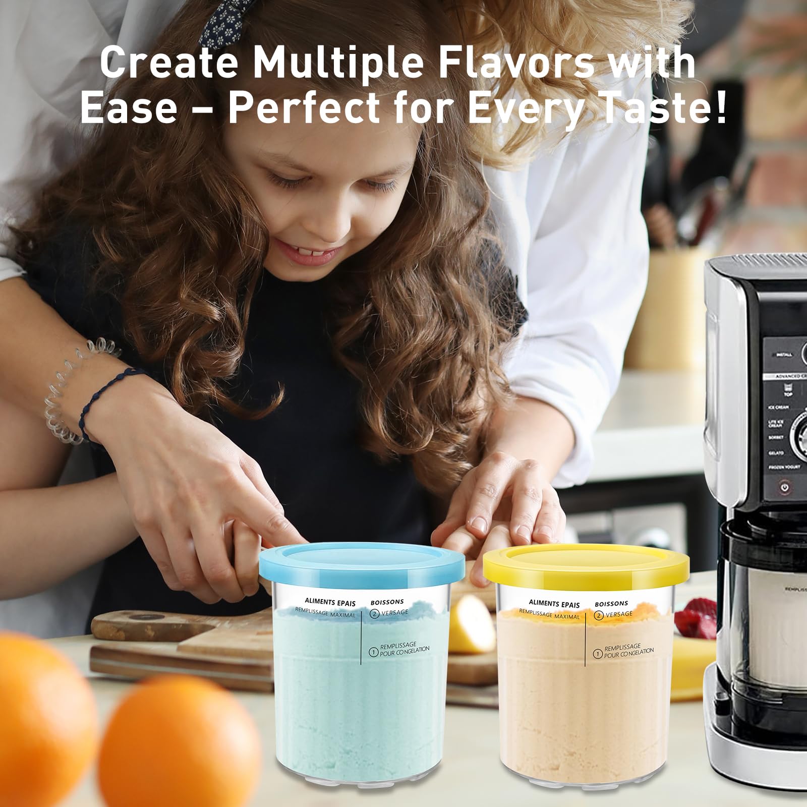 ULTAC Ninja Creami Deluxe green pint with lid, adds colorful flair to dessert prep.