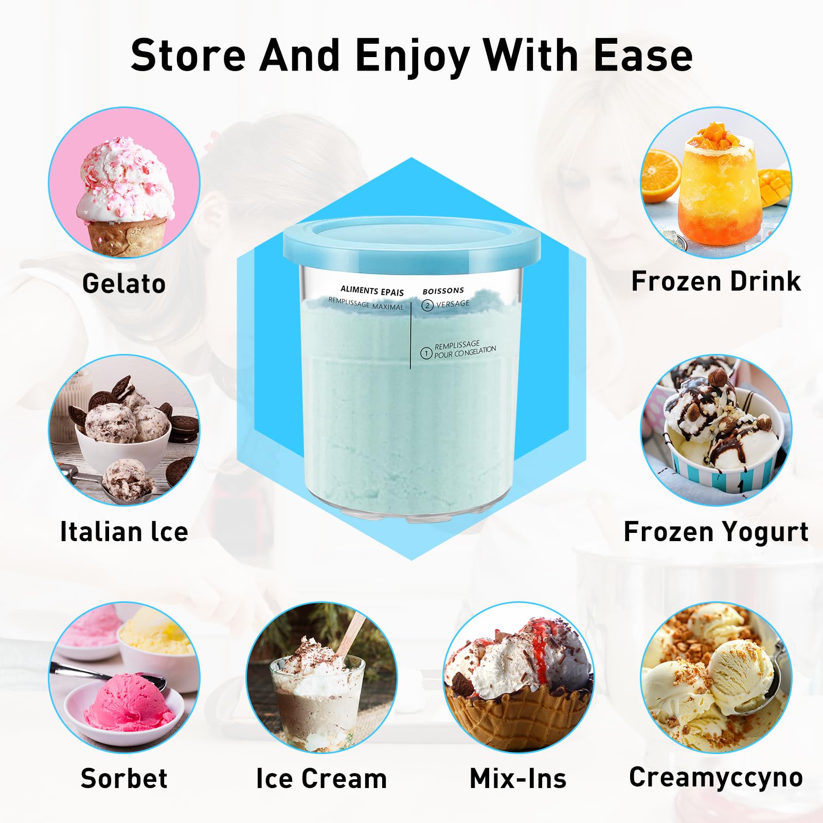 ULTAC Ninja Creami Deluxe pink pint with lid, ideal for quick portioned servings.