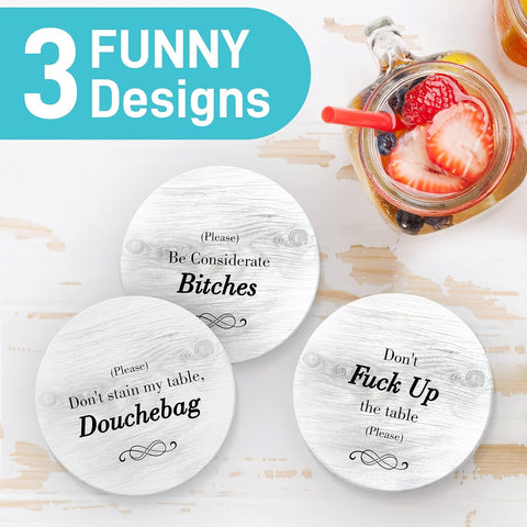 Ultimate Hostess white elephant gift coasters ideal for playful exchanges