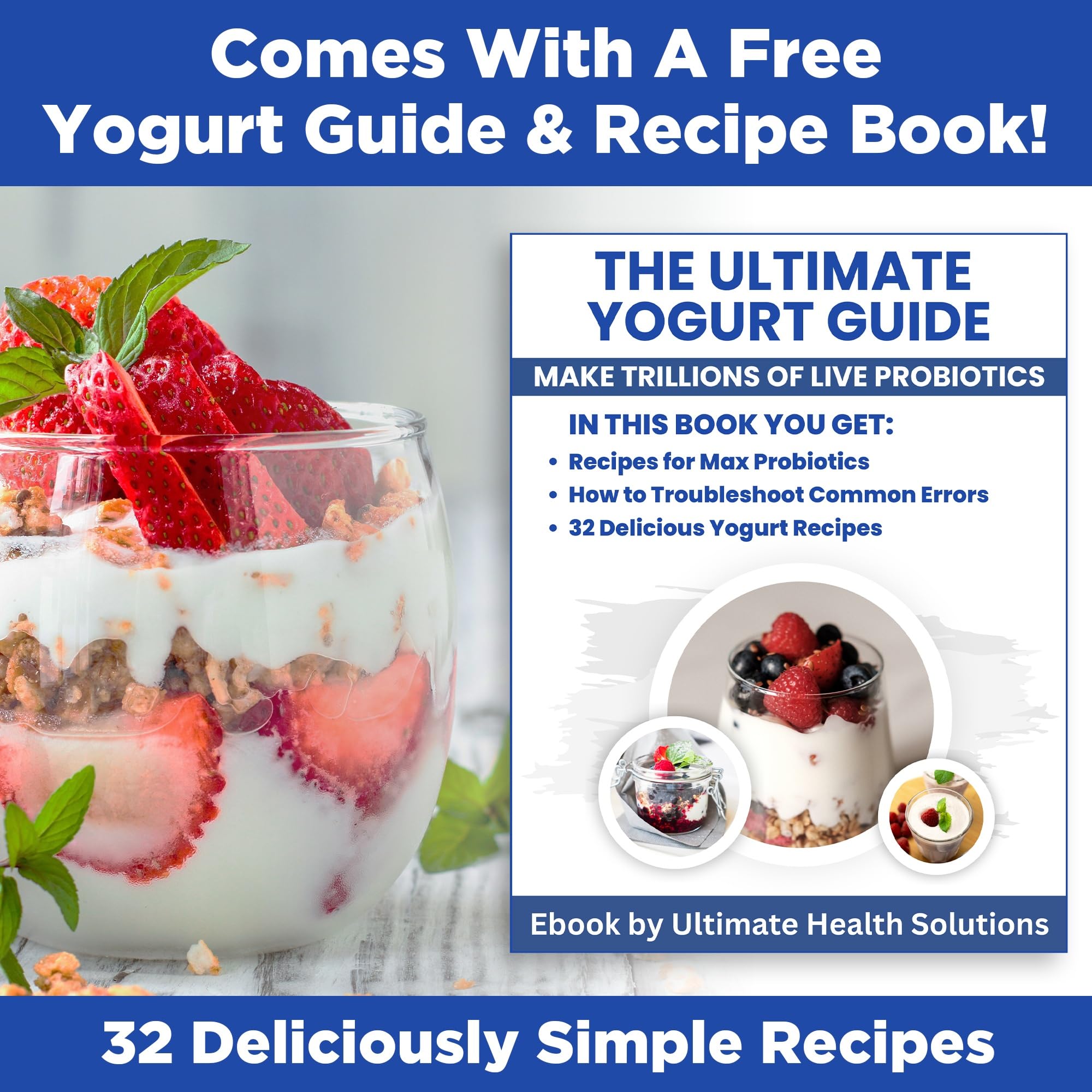 Ultimate Probiotic Yogurt Maker operates 68–131°F for ideal culturing conditions.