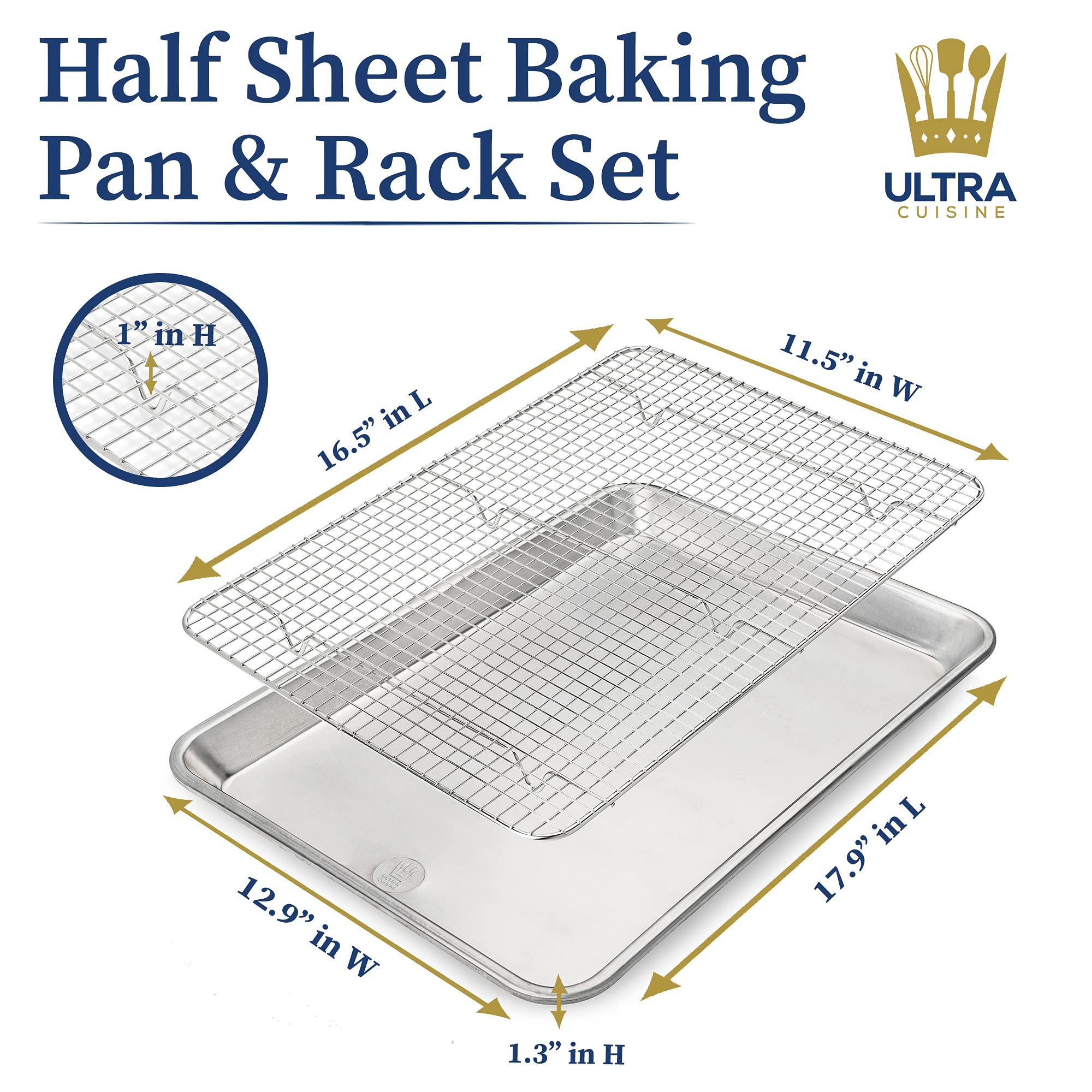 Ultra Cuisine aluminum baking sheet 13x18 for versatile oven use