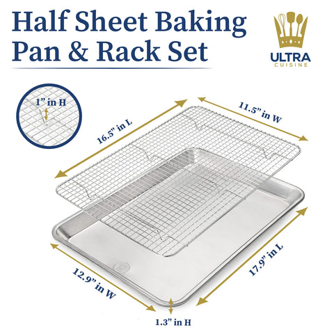 Ultra Cuisine aluminum baking sheet 13x18 for versatile oven use