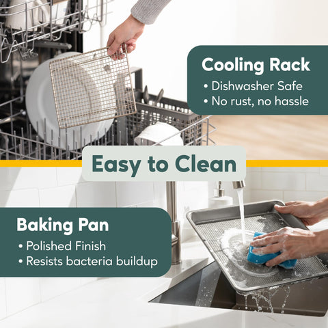 Ultra Cuisine dishwasher-safe wire rack for easy cleaning