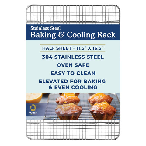 Ultra Cuisine heavy-duty cooling rack for oven roasting with even airflow.