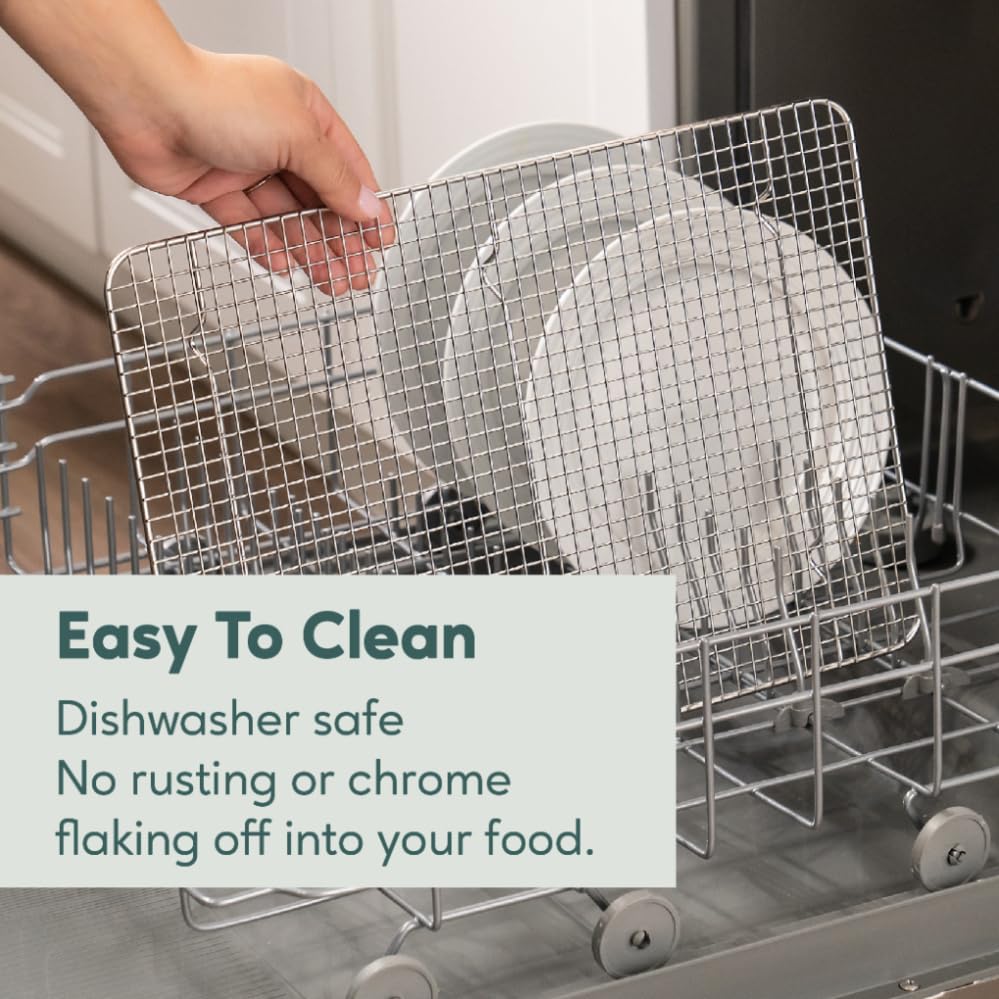 Two Ultra Cuisine racks in use beside a baking tray