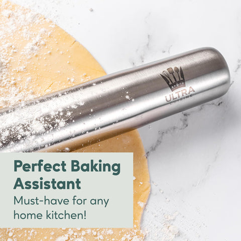 Ultra Cuisine rolling pin storage idea in kitchen cabinet