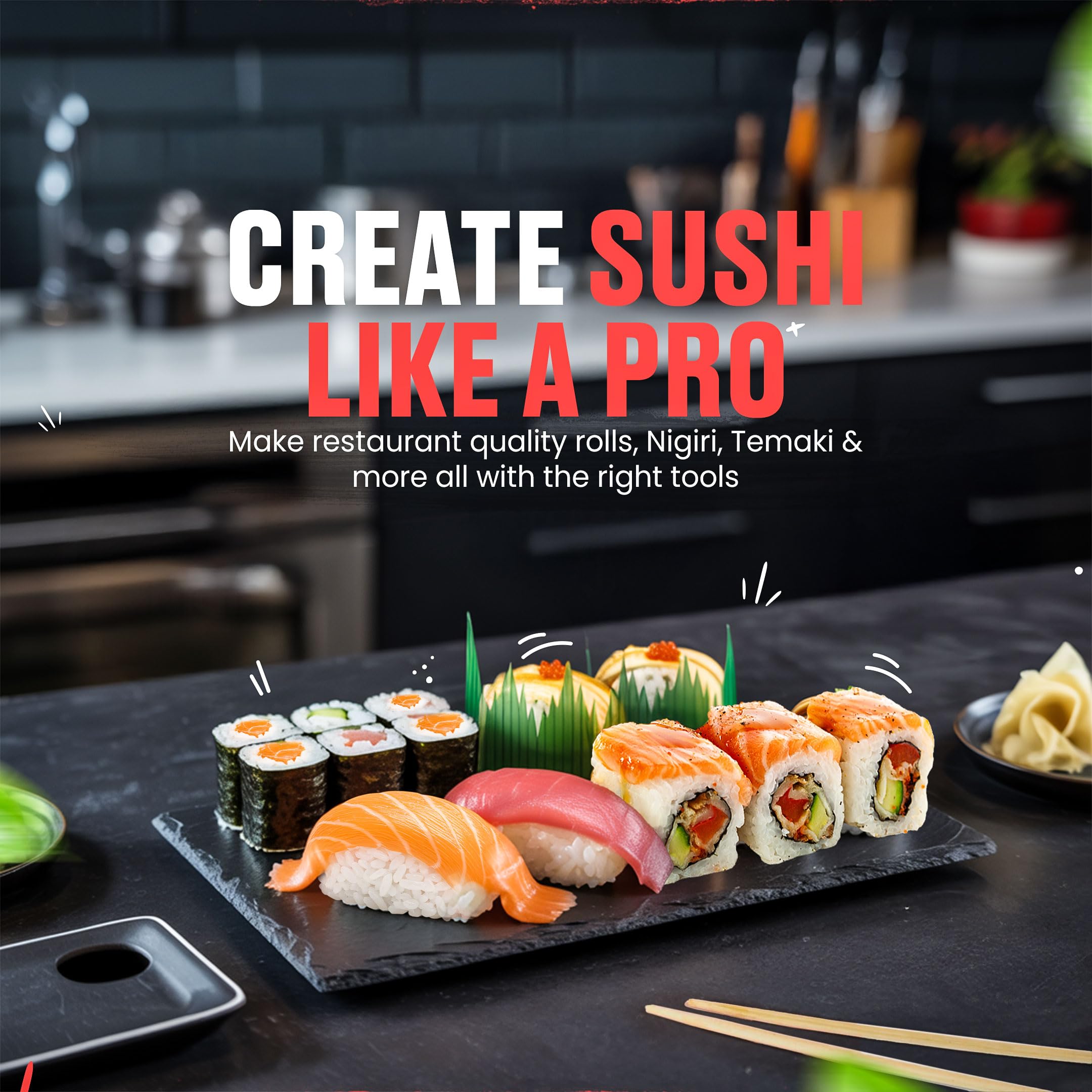 ULTRA SUSHI MAKING KIT chef knife for precise sushi slicing