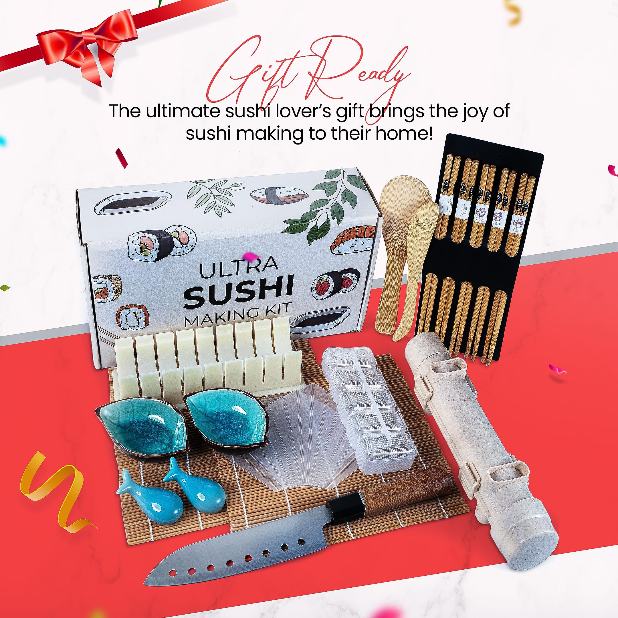 ULTRA SUSHI MAKING KIT chopsticks for easy serving and dipping