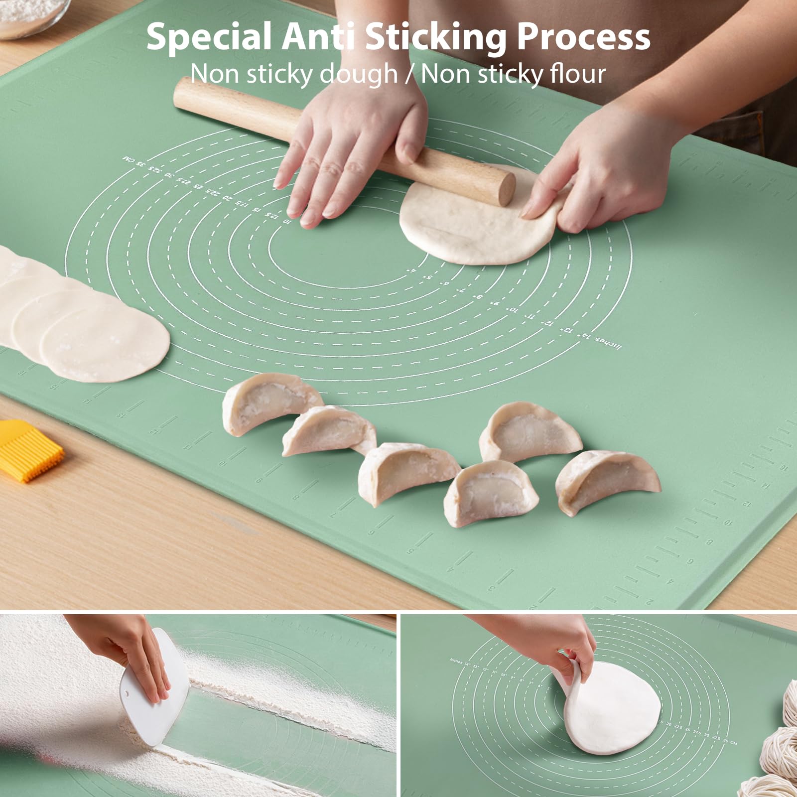 ULTRAKENO silicone pastry mat 28x20 versatile kitchen use