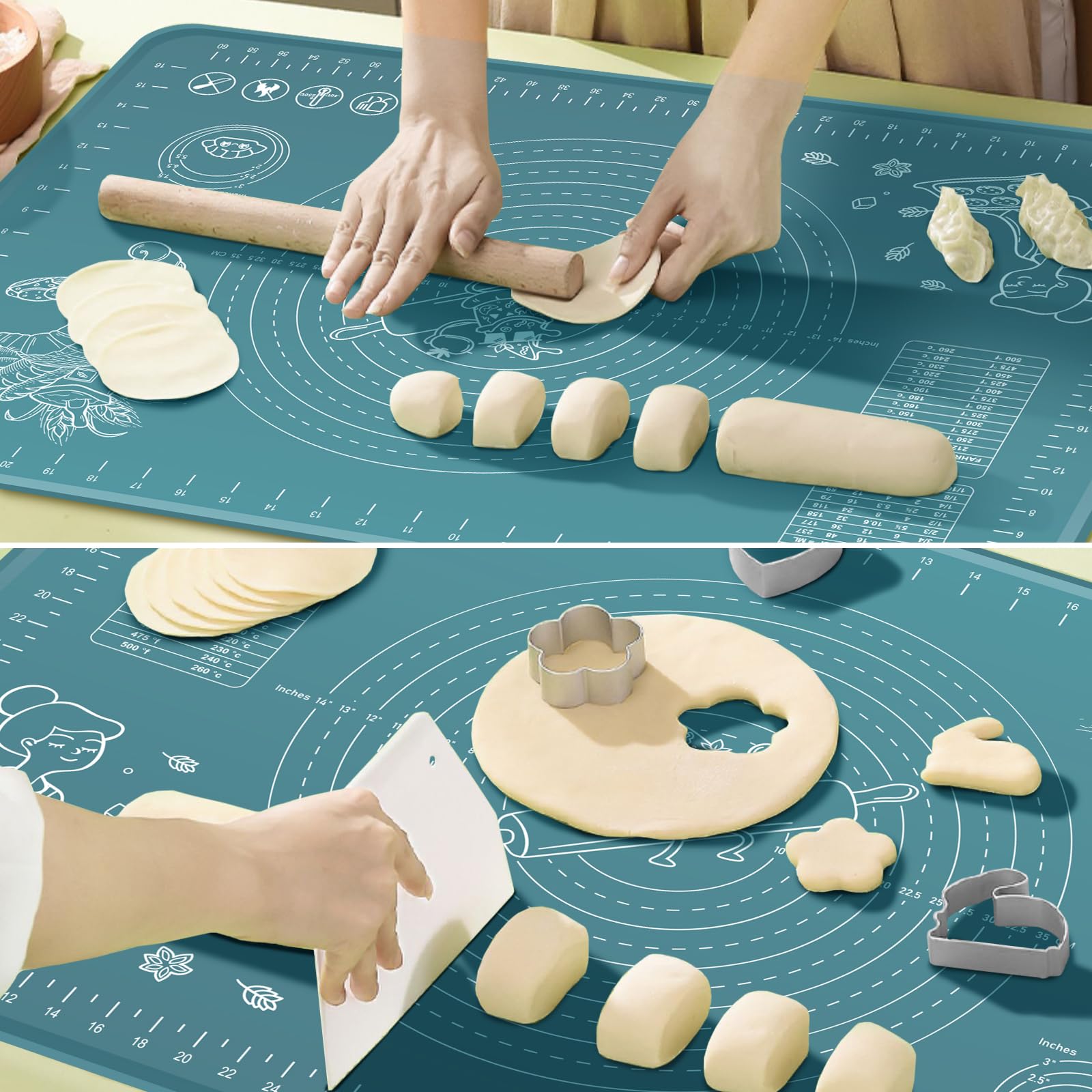 ULTRAKENO easy-clean silicone mat resists stains for tidy counters.