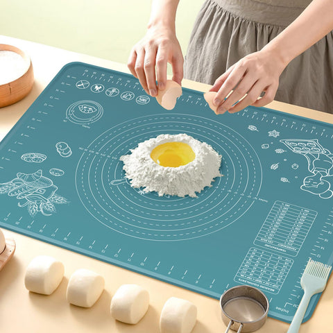 ULTRAKENO edge-height pastry mat 32x24 showing raised border to prevent spills.