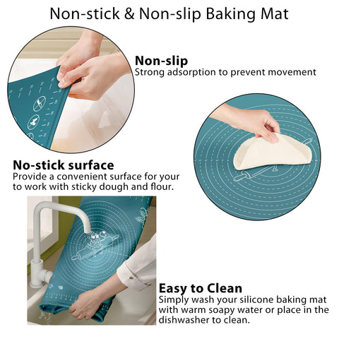 ULTRAKENO non-stick pastry mat for easy dough release and cleanup.