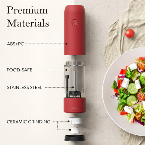 Ultrean 70ml washable container helps prevent flavor interference between spices.